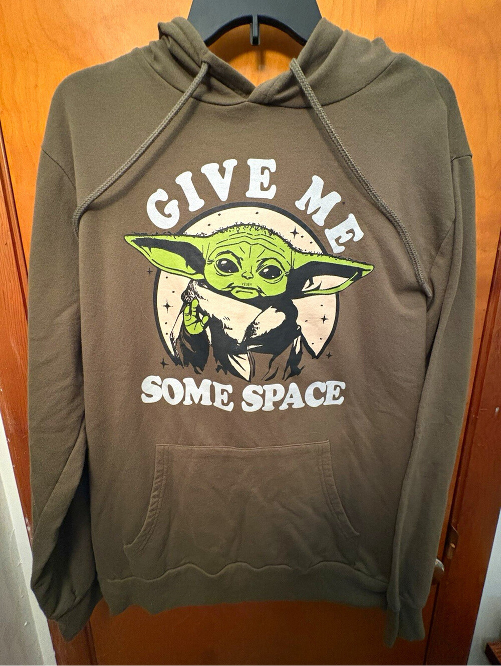 Star Wars Grogu Baby Yoda “Give Me Some Space” Hoodie Size L